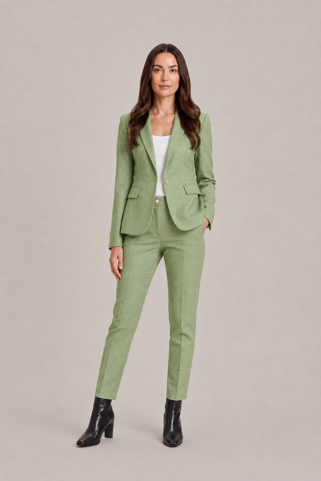 Cordelia Single Breasted Fitted Blazer Pant Suit_2