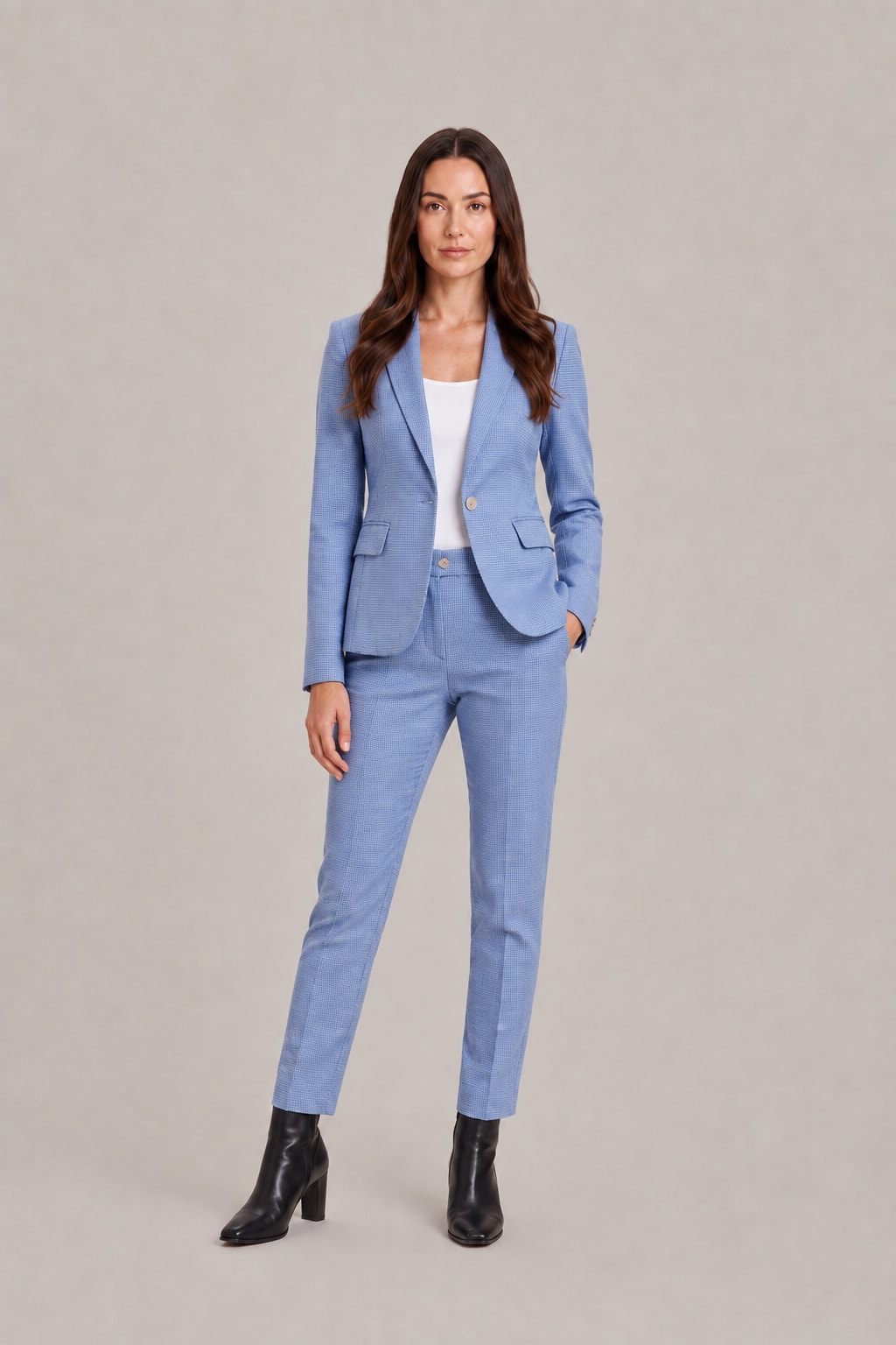 Cordelia Single Breasted Fitted Blazer Pant Suit_3