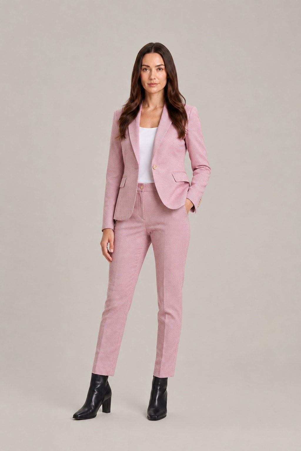 Cordelia Single Breasted Fitted Blazer Pant Suit_4