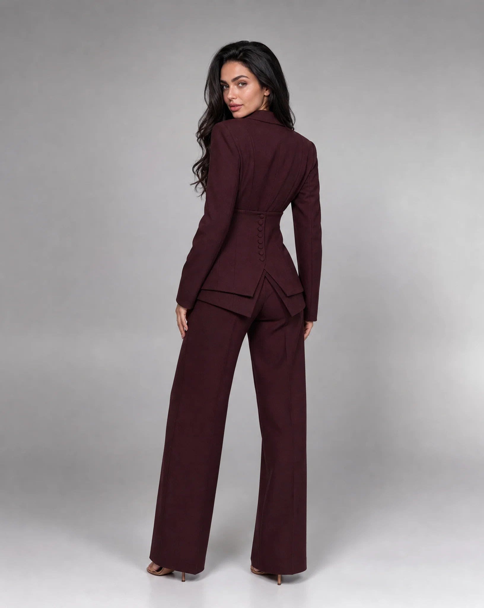 Brooklyn Wide Leg Two Piece Pant Suit_2