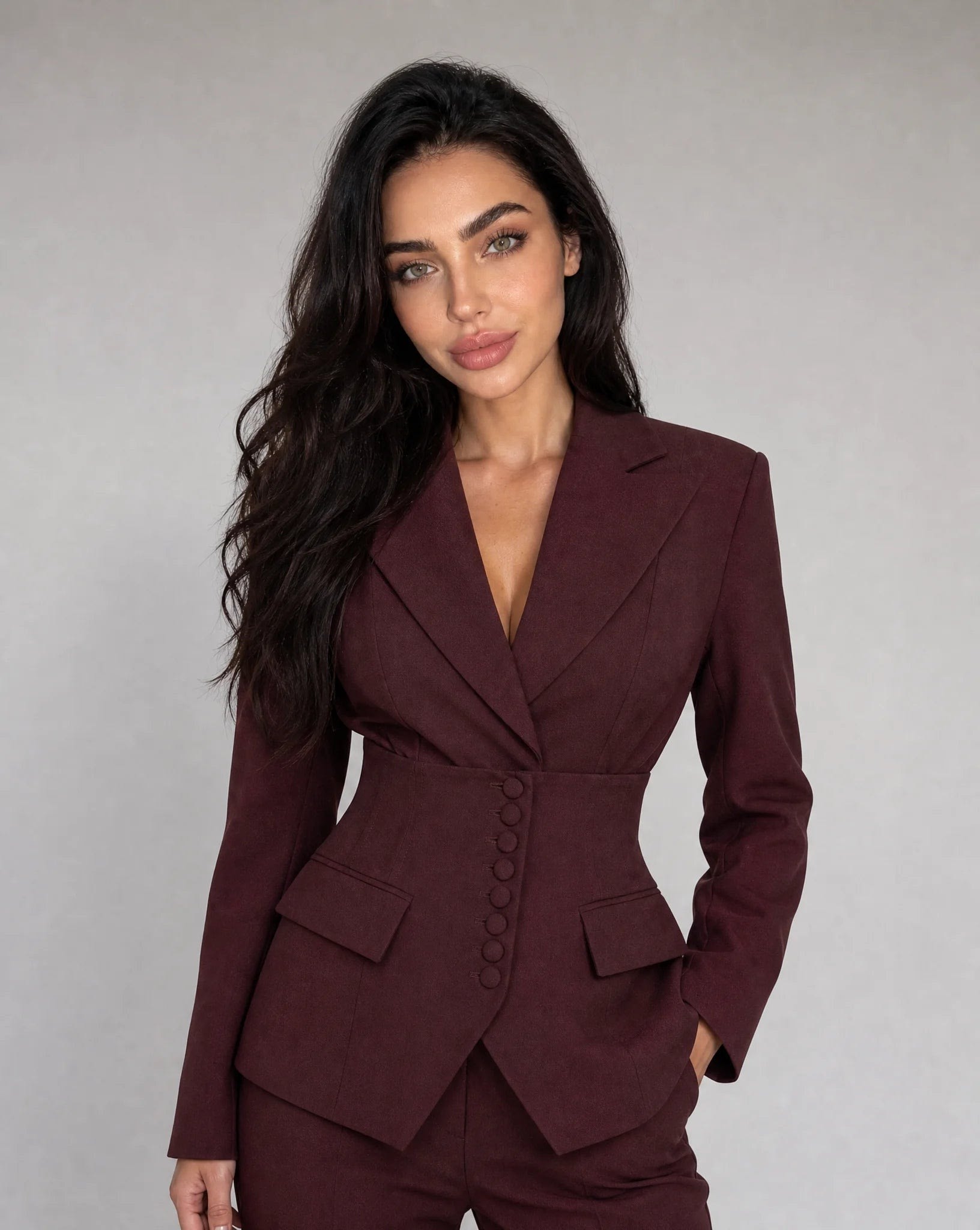 Brooklyn Wide Leg Two Piece Pant Suit_3