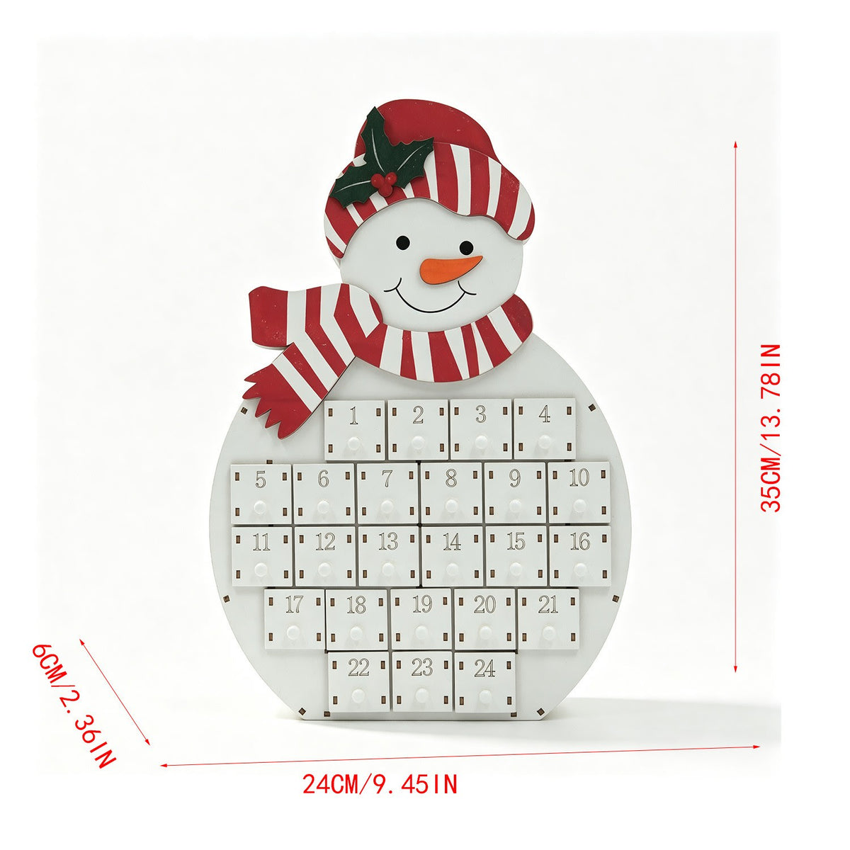 Carol Wooden Advent Calendar 2026 with 24 Drawers Holiday Countdown Gift for Christmas Lovers_7