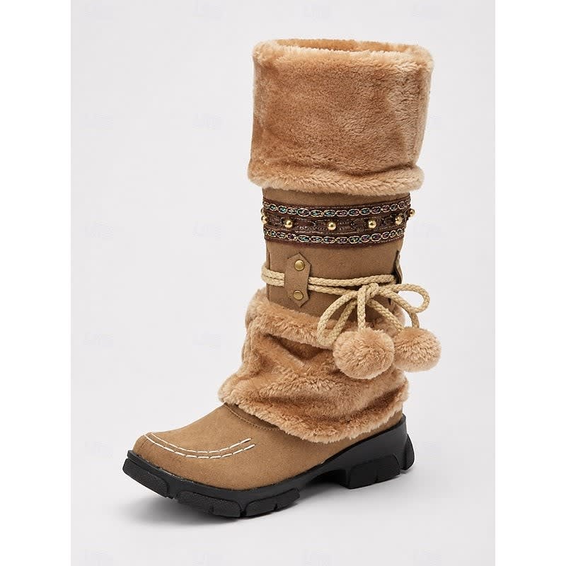 Aileen Boho Faux Fur Snow Boots_4