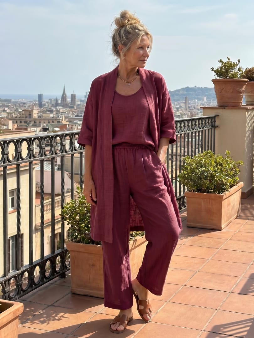Lily Three Piece Wide Leg Pant Set_14