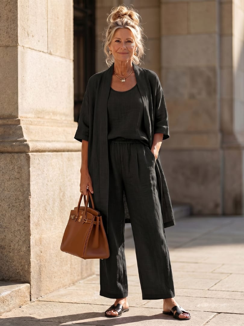 Lily Three Piece Wide Leg Pant Set_15