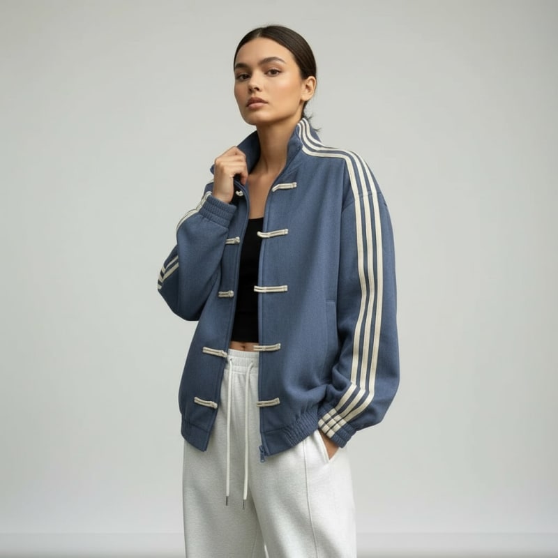 Romilda Retro Striped Track Jacket_1