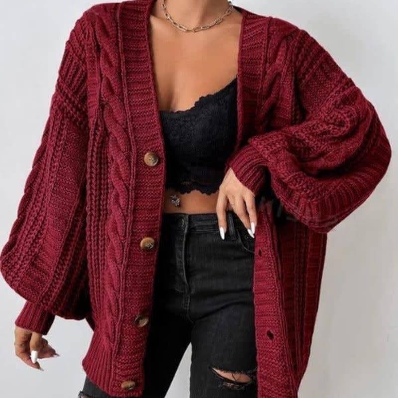 Patrizia Cable Knit Oversized Cardigan_1