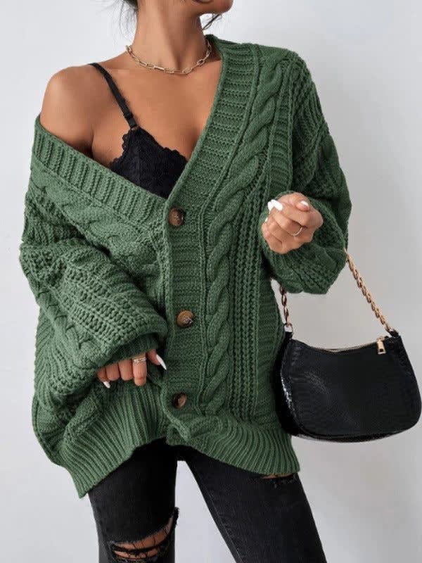 Patrizia Cable Knit Oversized Cardigan_2