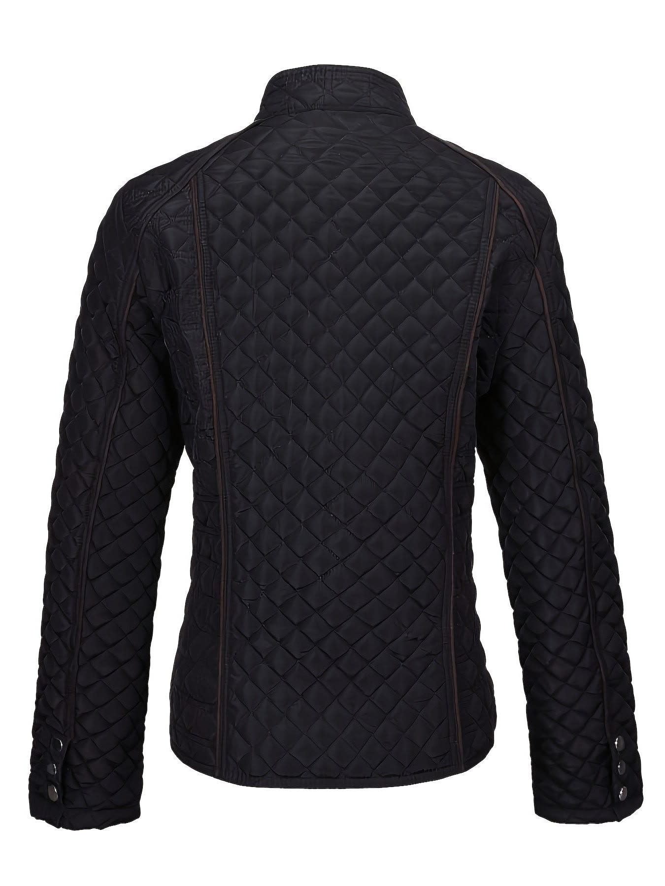 Elisabetta Quilted Stand Collar Jacket_2