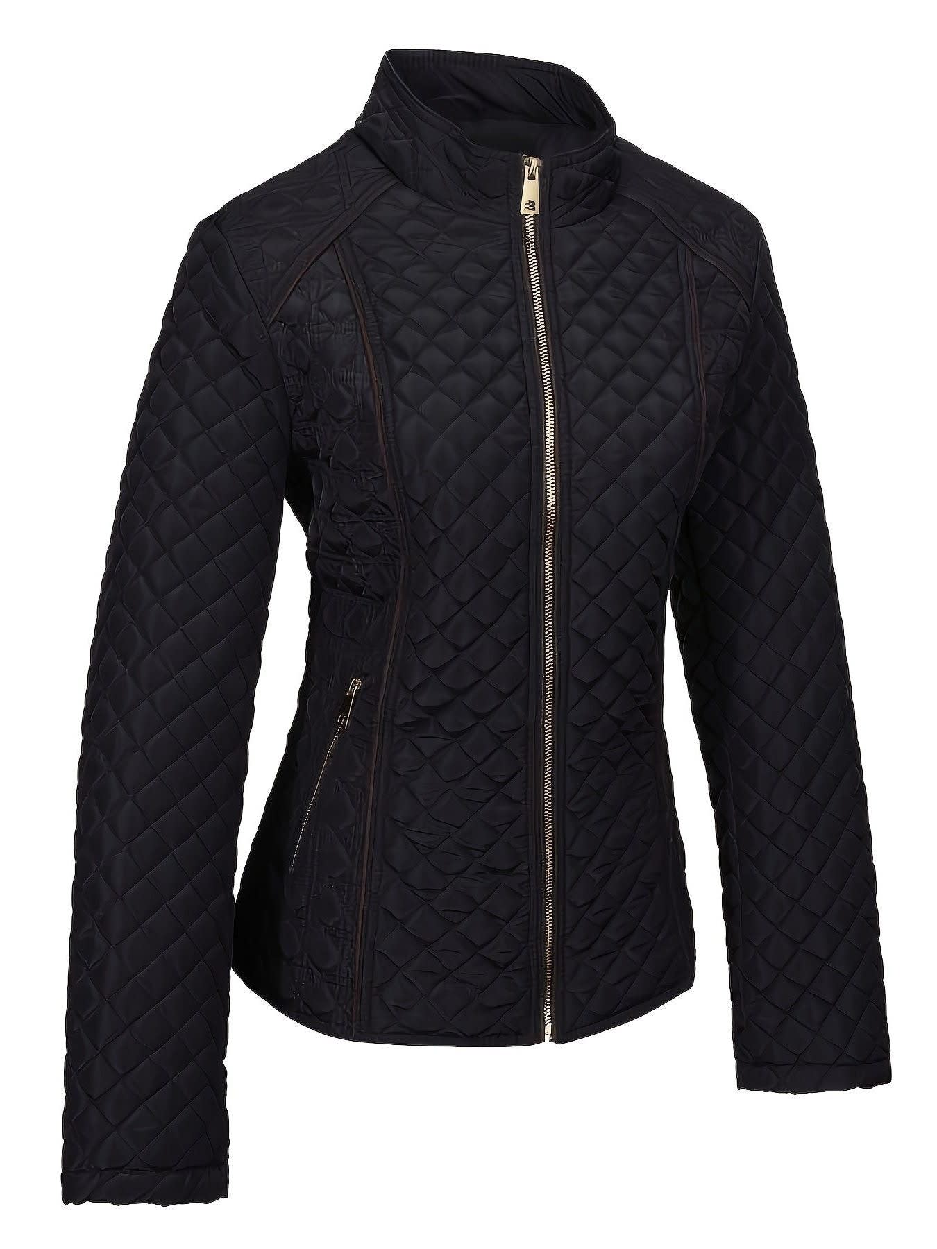 Elisabetta Quilted Stand Collar Jacket_3