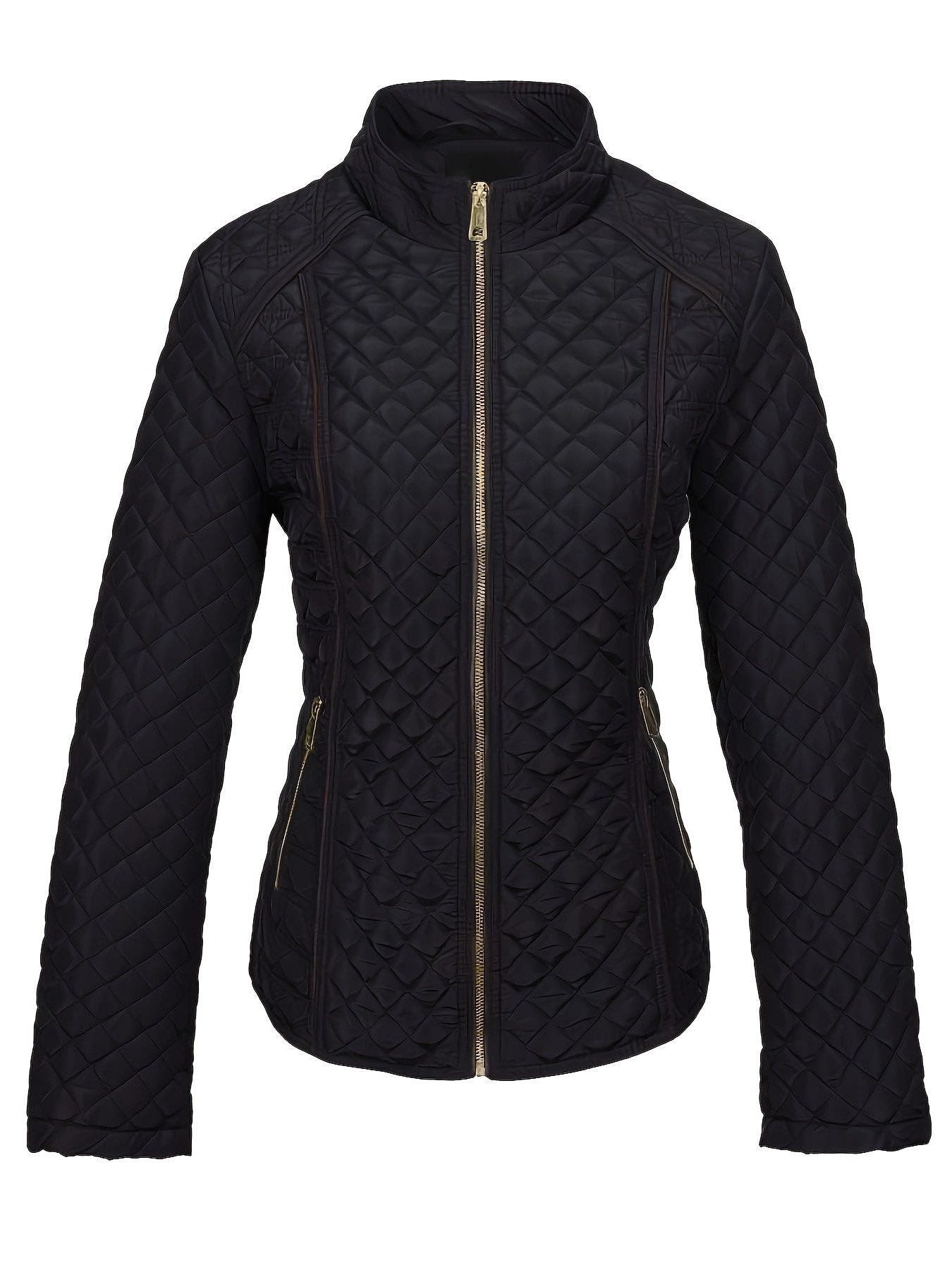 Elisabetta Quilted Stand Collar Jacket_4