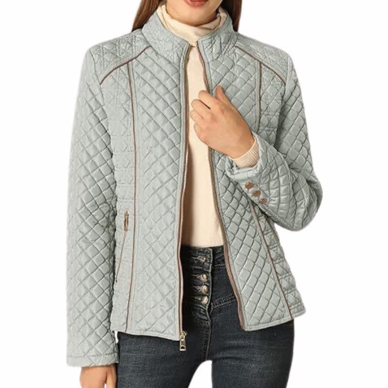 Elisabetta Quilted Stand Collar Jacket_8